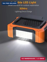 Koonie 10000mAh Waist Clip Fan with Solar Panel, 30H Working Time, Personal LED
