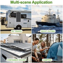 300W Watt Flexible 18V Mono Solar Panel Home RV Rooftop Camping Off-Grid Power