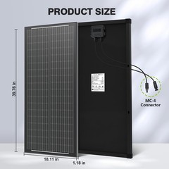 200W Monocrystalline Solar Panel Kit (2x 100W)