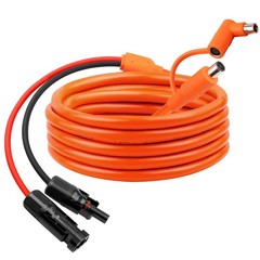Solar Panel Connector to DC 8mm Adapter Cable 15FT 12AWG 14AWG – Compatible +2.0