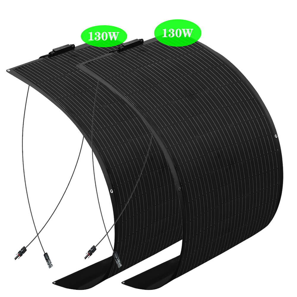 Waterproof Monocrystalline Lightweight Solar Panel 2pcs 130W (260W) for Curved