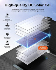 Ultra-Light 25W Waterproof Solar Charger with USB-A/C Ports for Travel & Camping