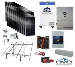 10KW Complete Offgrid Solar Kit + EG4 FlexBOSS21 + 32KW OMO 48V Freedom Series L