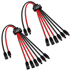 Solar Y Branch Adapter 2 to 4 PV Cable Tool-Free IP68 Waterproof Solar