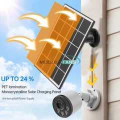 8W 5V Microcrystal Solar Panel with Mounting Brackets Security Camera Water Pump