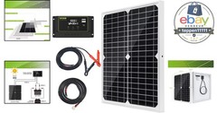 Solar Panel Kit 20W 12V Monocrystalline with 10A Charge Controller