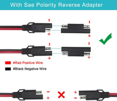 SAE to SAE Extension Cable 16AWG – 20FT SAE Cable Battery Charger Extension Cord