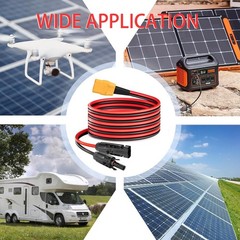 10FT 10AWG Solar XT90 Female Cable for Power Stations, RVs, & Battery Systems