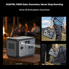 Portable Power Station 512Wh LiFePO4 Battery 800W/512Wh With 200WSolar Generatoe
