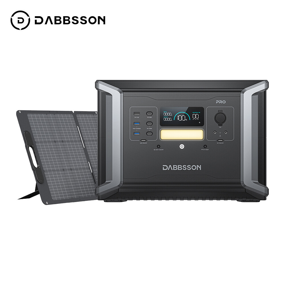 Dabbsson 2150Wh 2400W Power Station Solar Generator +210W Solar Panel Off-grid