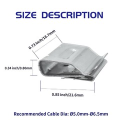 Versatile and Durable 30-Piece Stainless Steel Cable Clips for Organizing Wires