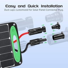 Twelve pairs weather-resistant solar connector caps.