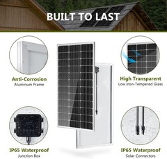 Versatile Waterproof 100W Solar Panels – Easy Installation for All Outdoor Needs