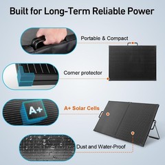 Effortless Charging: 18V 100W Monocrystalline Solar Panel for Outdoor Adventures