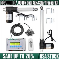 Solar Sun Track Tracking Dual Axis 6000N W/ 2PCS Linear Actuators Controller Kit