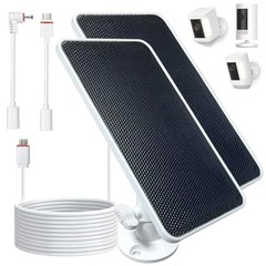 Solar Panel for Ring Camera, Solar Panel Charger for Ring Spotlight Cam 2 Pack