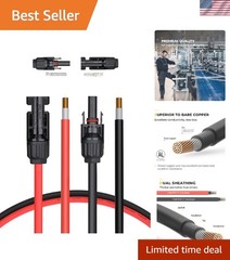 Versatile 20FT 10AWG Solar Extension Cable with Extra Connectors Kit Included