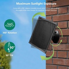 8W Solar Panel for Nest Camera – 2 Pack, Waterproof, Fast Charging, Easy Install