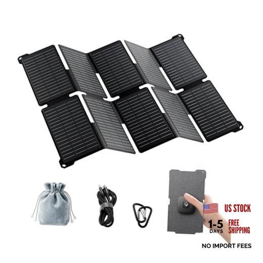 35W Portable Solar Panel Charger, 25.4% Efficiency, USB-C and USB-A | USB-C PD