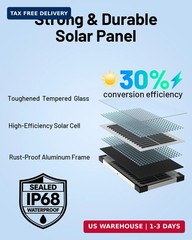 7.5W Solar Battery Trickle Charger 12V Waterproof Panel IP68 Smart Controller
