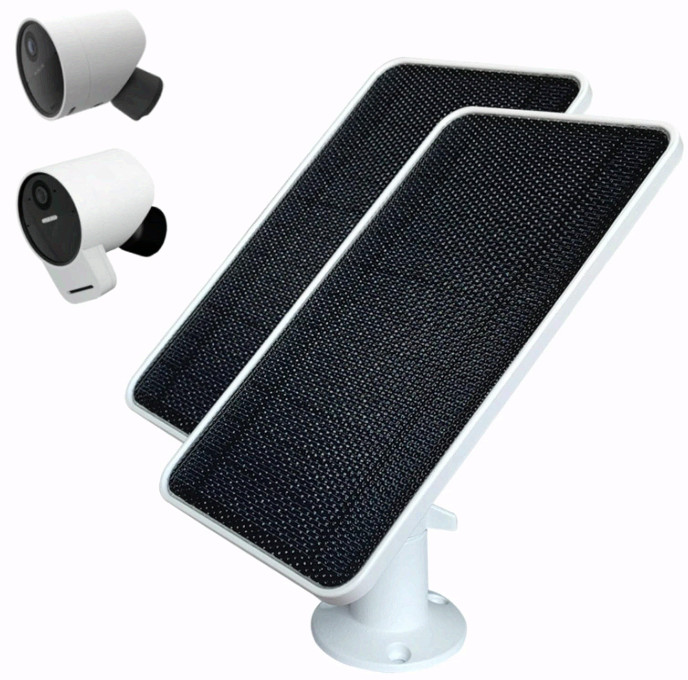 2-Pack Solar Panel Charger for SimpliSafe Outdoor Camera, Waterproof, 13FT Cable