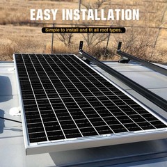 100W 12V Mocrystalline Solar Panel PV Charger Home Off Grid RV Cabin Roof Shed