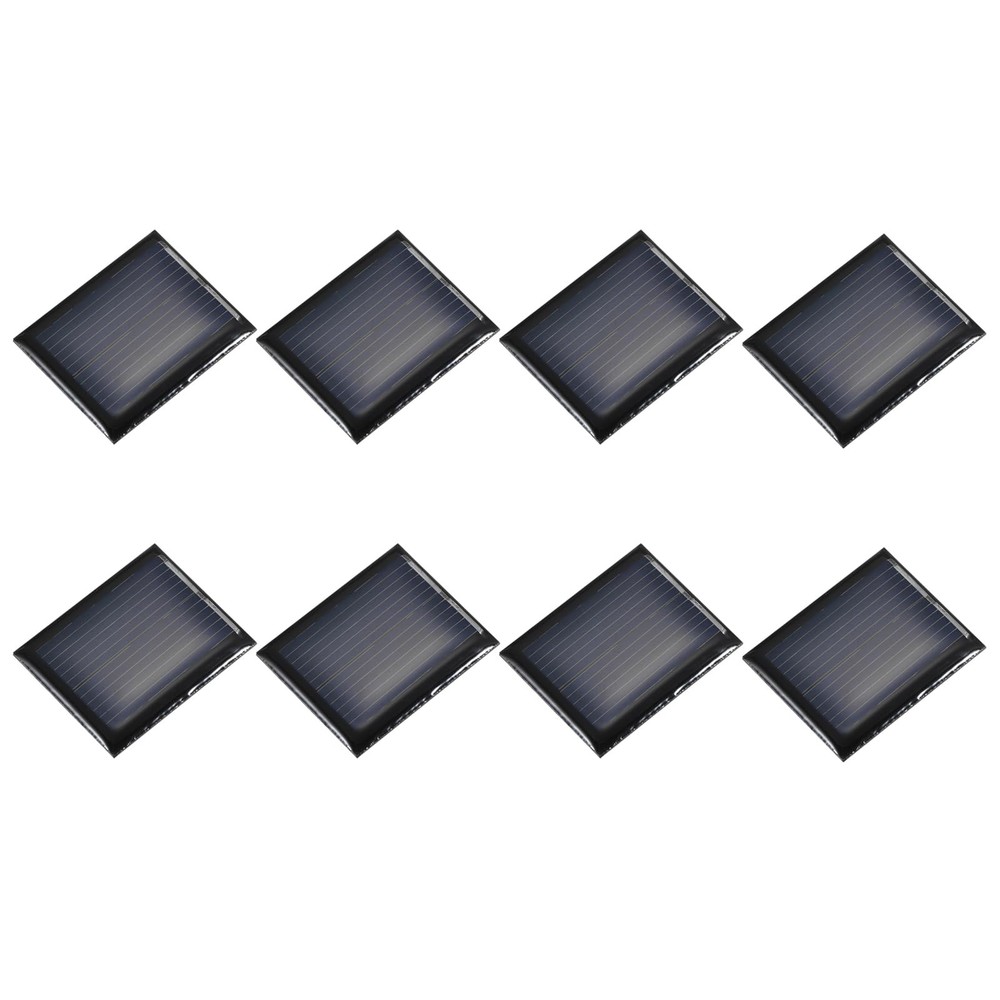 MECCANIXITY 8PCS 1V 0.08W 0.08A Mini Solar Panels for Power, Black