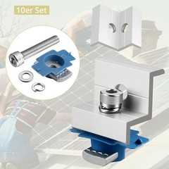 10pcs Solar Panel End Clamp for Standard Unistrut, Aluminum 30mm/35mm Solar P…