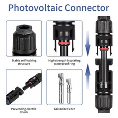 10/20/50/100/200 Pairs Male Female Solar Cable Connector For DIY Solar Panel Kit