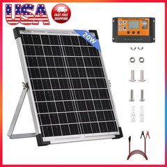 20W Solar Panel 18V Trickle Charger Battery Charger Kit Maintainer Boat Car RV