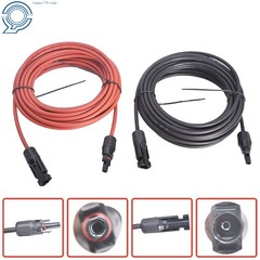 Black + Red Wire Connector 10AWG Solar Panel Extension Cable 30 Feet 1 Pair
