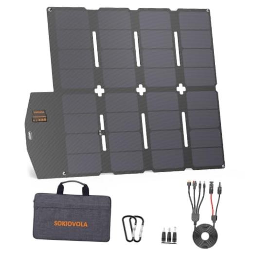 100W Portable Solar Panel MC-4 Foldable Solar Panel Charger 100 Silver Grey