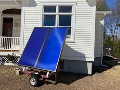 Movable Mount Solar Heating System and Window Installation Kit