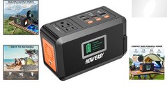 Compact 120W Portable Power Station with LED Light and 8 Outputs for Adventures
