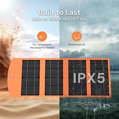 Effortlessly Charge Devices Anywhere – 30W Foldable Solar Panel with 2 Outputs
