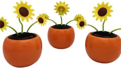 Solar Apple Blossom Bee Dancing FlowerSolar Dancing Ornament, Car Swinging Da…