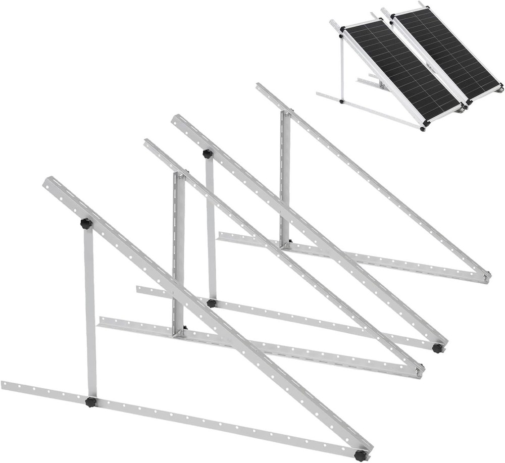 4 Sets 45in Solar Panel RV Tilt Mount Brackets kit Roof Surface Adjustable Frame