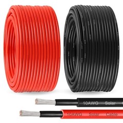 10 Gauge PV Wire 100 Ft Black 100 Ft Red Ext