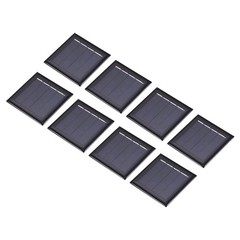 8Pcs 2V 0.26W 130mA Mini Polycrystalline Solar Panel 2.1×2.1″/54x54mm