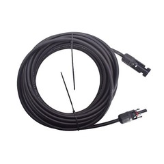 1 Pair Black + Red Solar Panel Extension Cable Wire Connector 25 Feet 10AWG