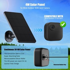 Solar Panel Blink Camera Outdoor 2 Pack Compatible 2K+/4(4th Gen) 13ft Cable