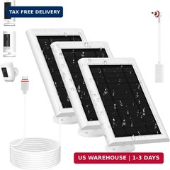 3 Pack Solar Panel for Ring Camera(2nd Generation) Dustproof Waterproof 5W Solar