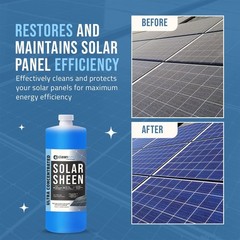 Solar Panel Cleaner Solar Sheen Makes 128 Gallons Super Concentrated Glass &