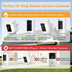5W Solar Charger for Ring Stick Up Cam & Spotlight Cam – Waterproof, 16.4ft Cabl