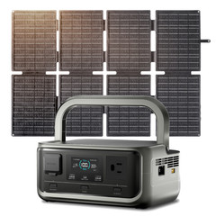ALLPOWERS Portable Power Station 256Wh 300W Solar Generator AC +160W Solar Panel