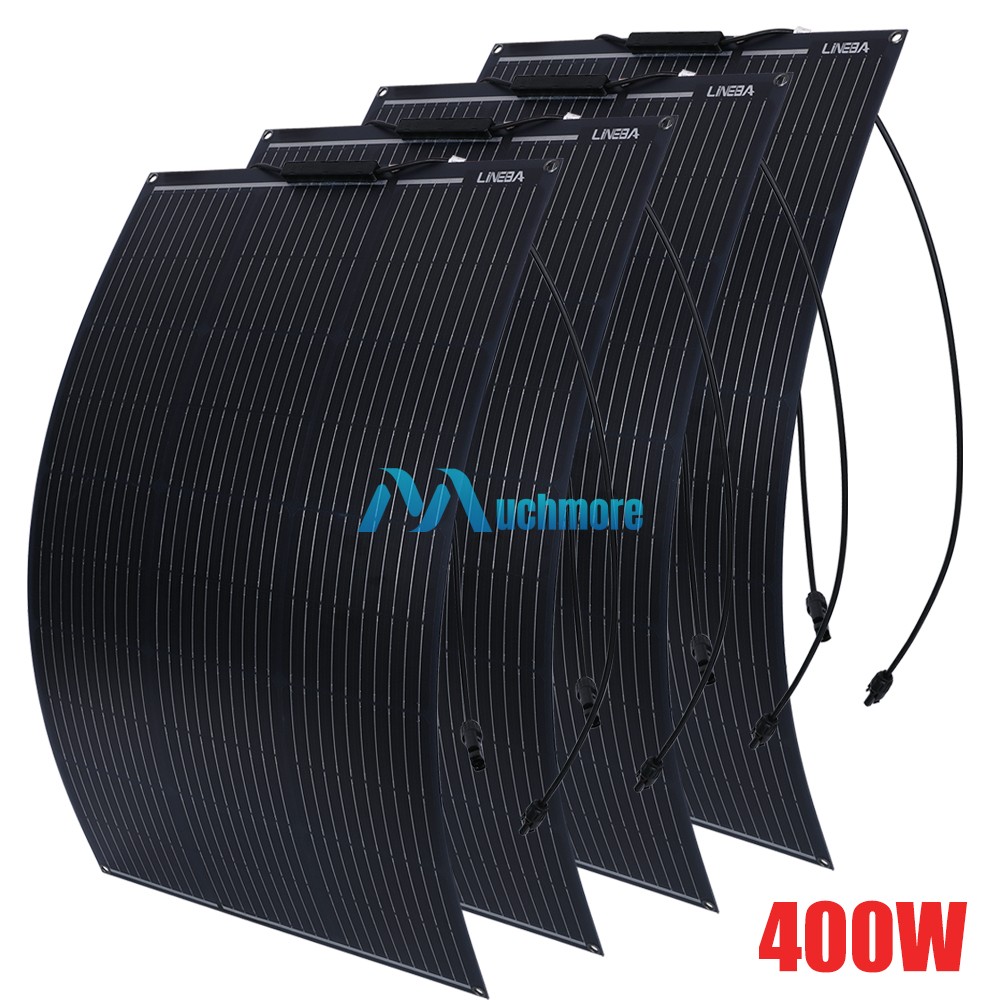 Versatility Flexible Solar Panel 100 200 400 watt for Camping Home Boat Rv Roof