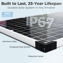 Versatile 20W Solar Panel with MPPT for Reliable Charging of RVs & Motorcycles