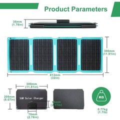 36W Folding Solar Panels 5V 2.5A USB Output Portable Outdoor Camping Sun Power