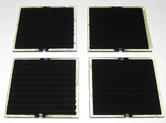 4 X CIS Solar Cells – 3.2 V DC – 60mm x 60mm – 80 mA – .25 Watt – Mini Panels