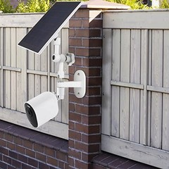 2-in-1 Adjustable Wall Mount for Solar Panel & Arlo Security Cameras, Max Sunlig